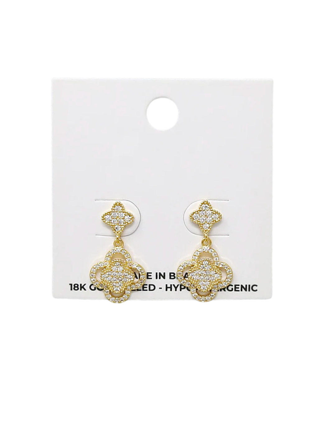 Double Drop Clover Earring