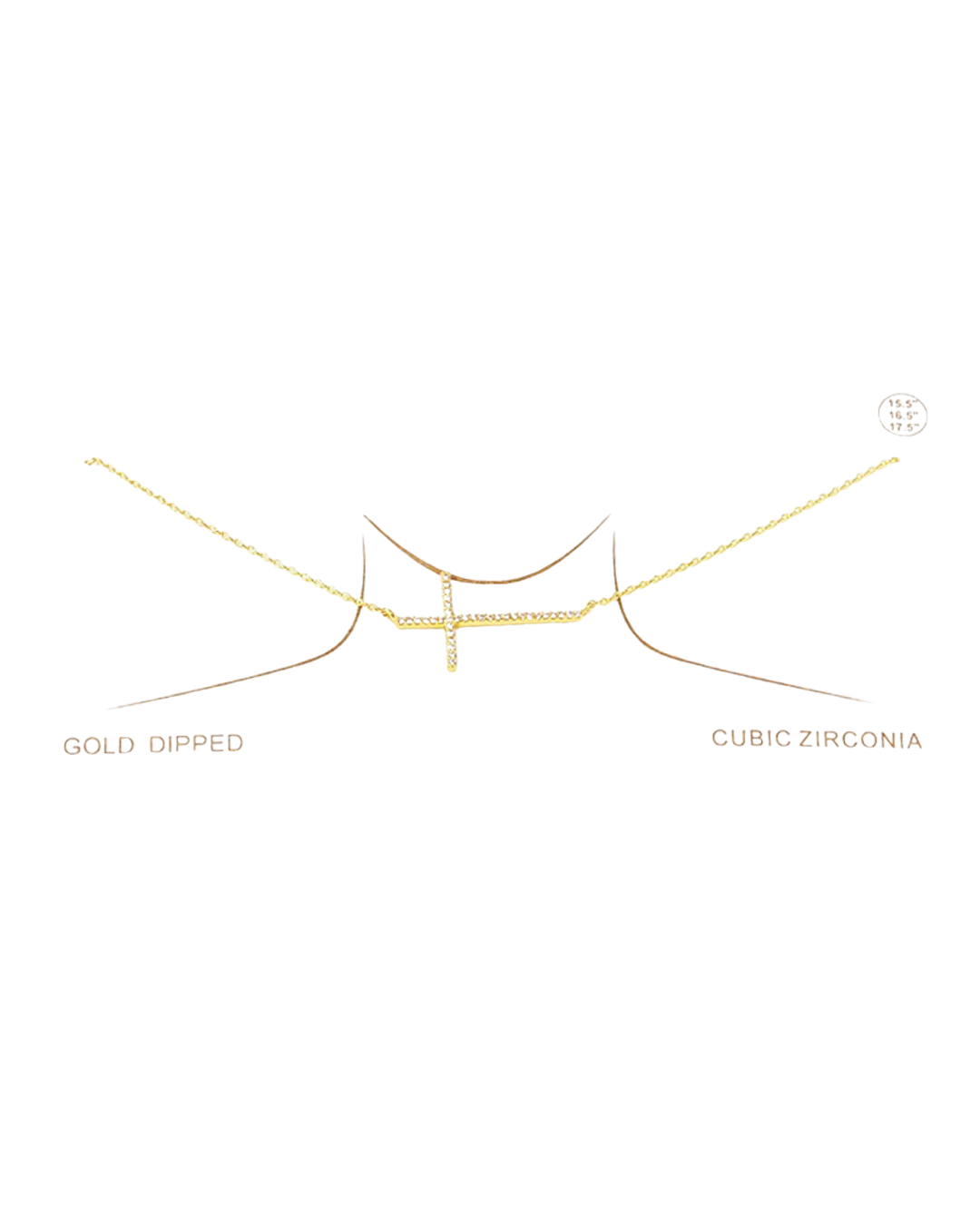 Sideways Cross Diamond Necklace